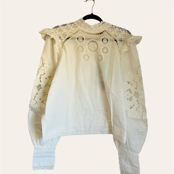 Farm Rio Off-White Romantic Blouse - Picture 5 of 6